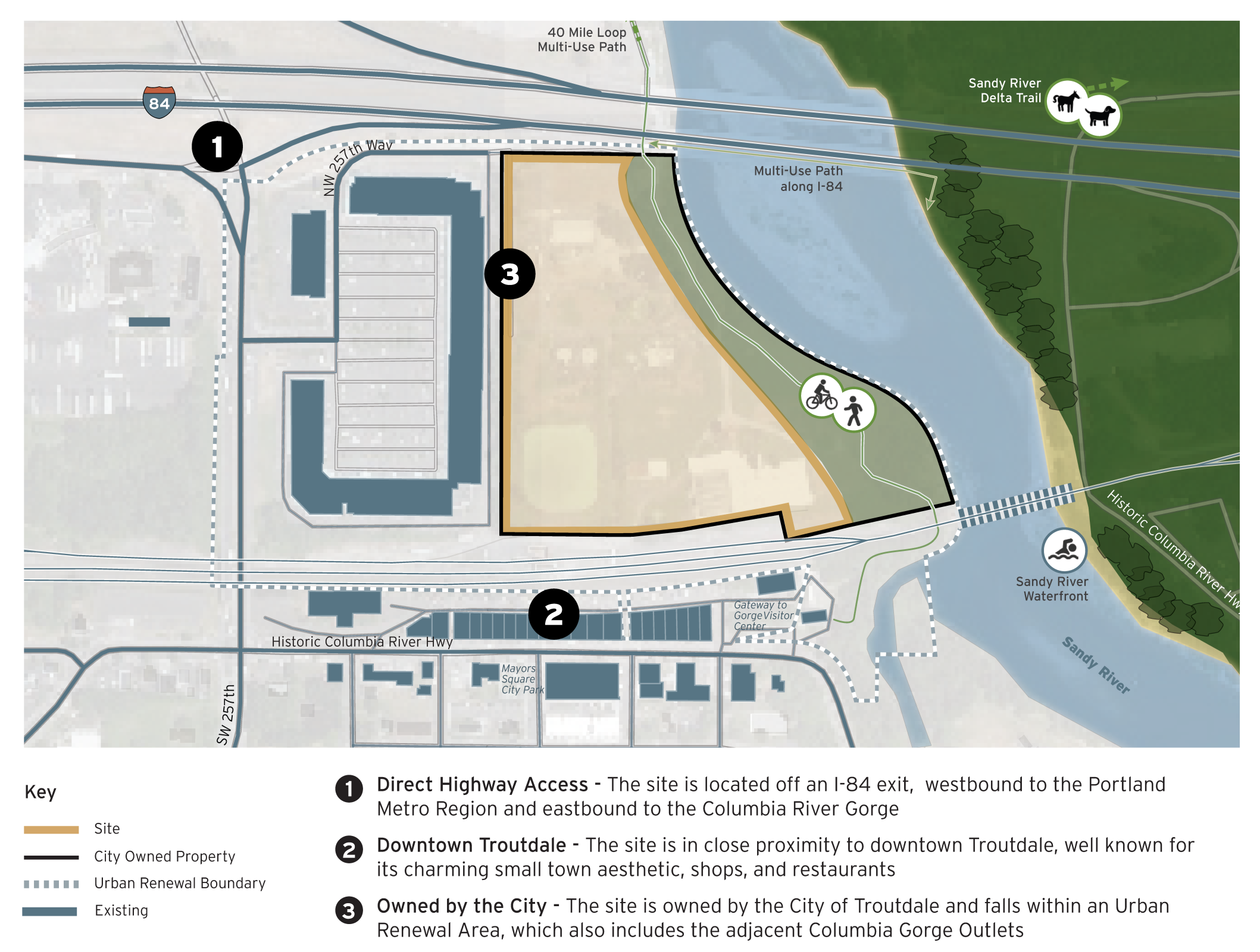 The Confluence at Troutdale Site Map