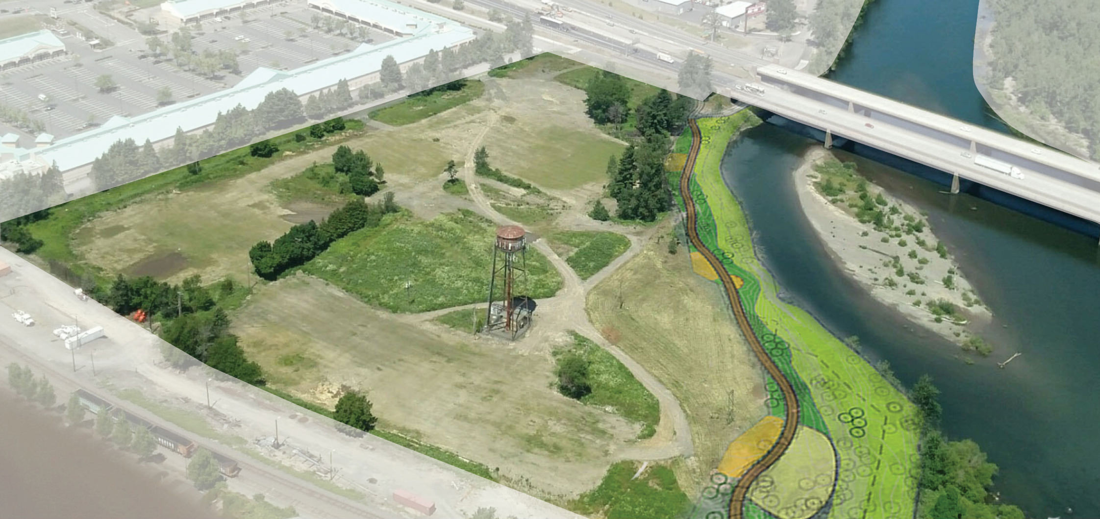 Artist rendering of the Sandy River trail