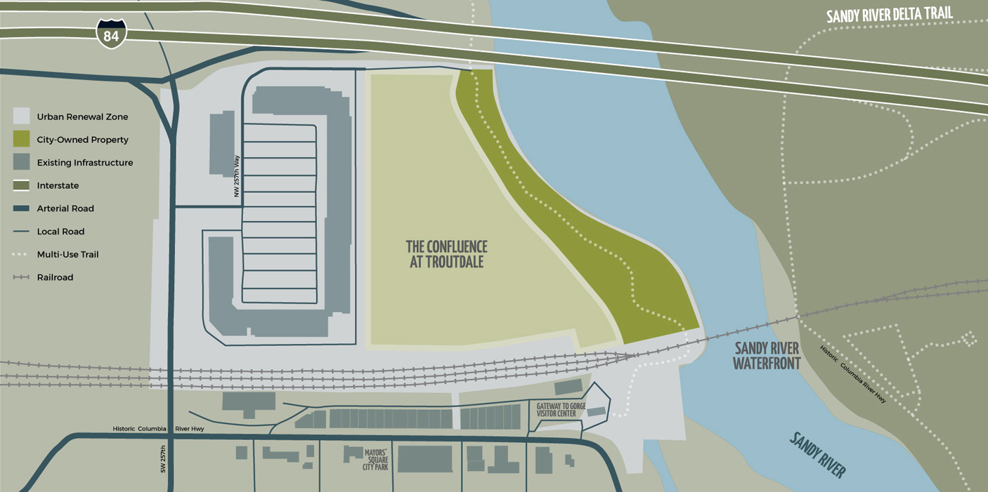 Site map for The Confluence at Troutdale